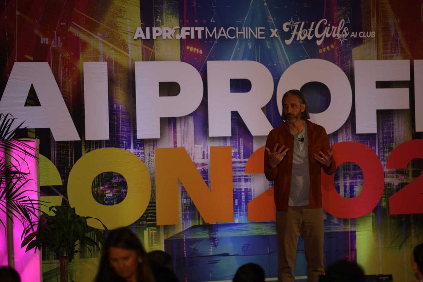 AI Profit Con 2026 stage branding, Austin, TX